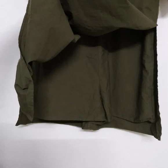 Zara Olive Green Romper Ruffle Sleeve Dress M - Picture 5 of 11